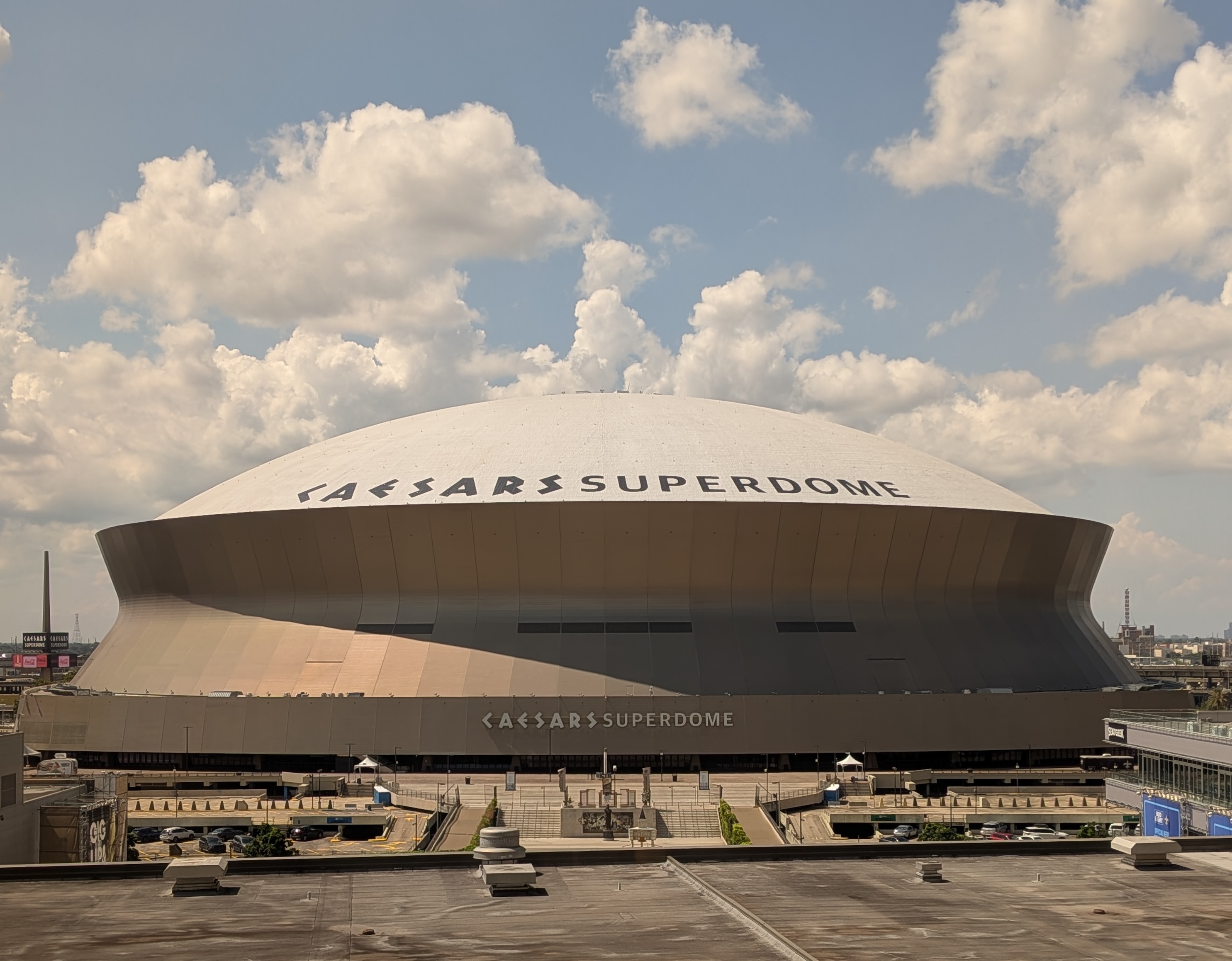 Exterior of Caesars Superdome, the venue for Atlanta at New Orleans, photographed September 10, 2025