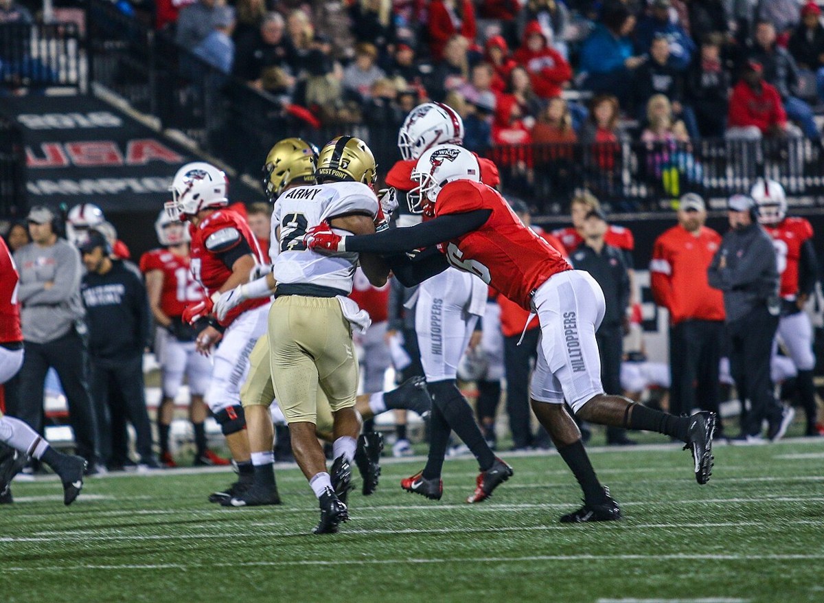 Western Kentucky against Army at L.T. Smith Stadium on October 12, 2019. Archival team action, not this game or the current roster.